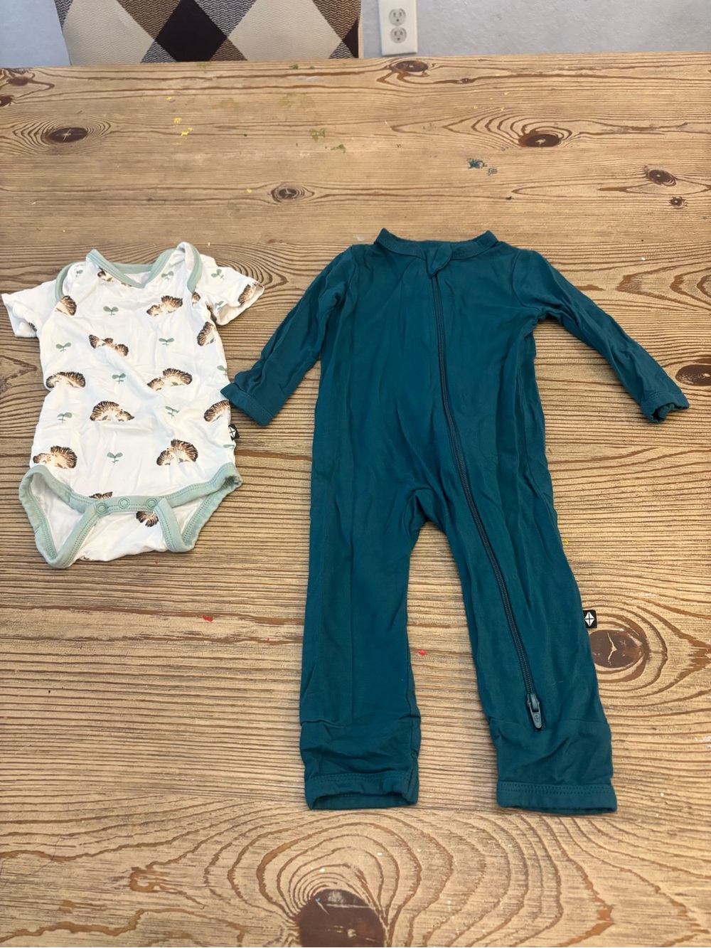 Kyte BABY Teal Zip Long-Sleeve One-Piece Romper